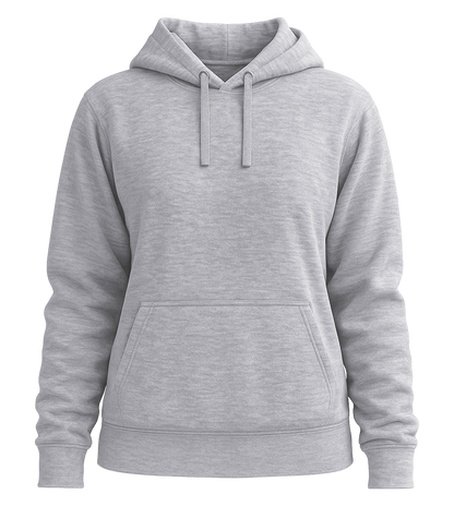 Premium women's hoodie_GREY MELANGE_front