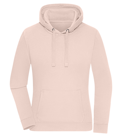 Premium women's hoodie LIGHT PEACH ROSE front