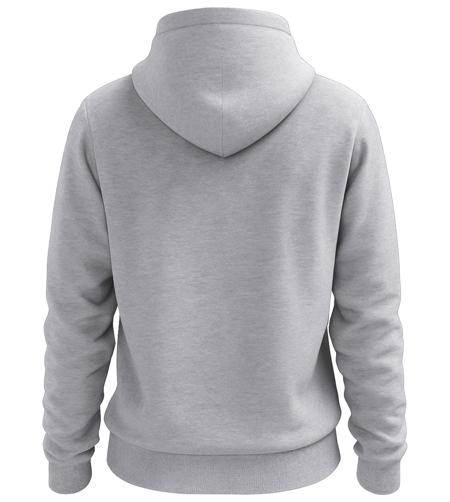 Premium women's hoodie_GREY MELANGE_back