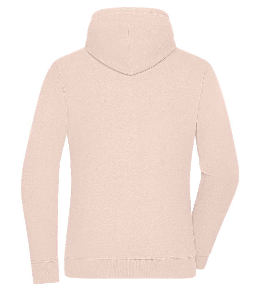 Premium women's hoodie LIGHT PEACH ROSE back