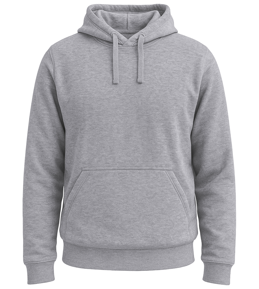 Premium unisex hoodie_GREY MELANGE_front