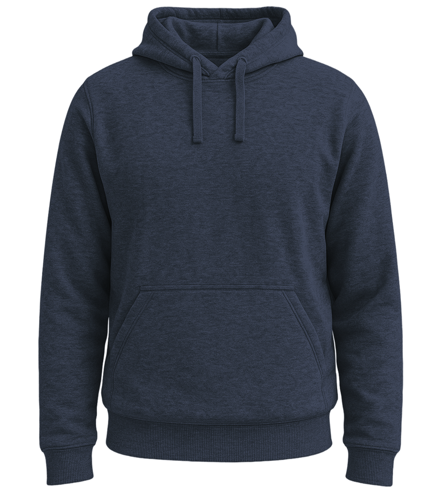 Premium unisex hoodie_HEATHER DENIM_front
