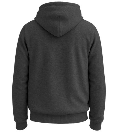 Premium unisex hoodie_CHARCOAL MELANGE_back