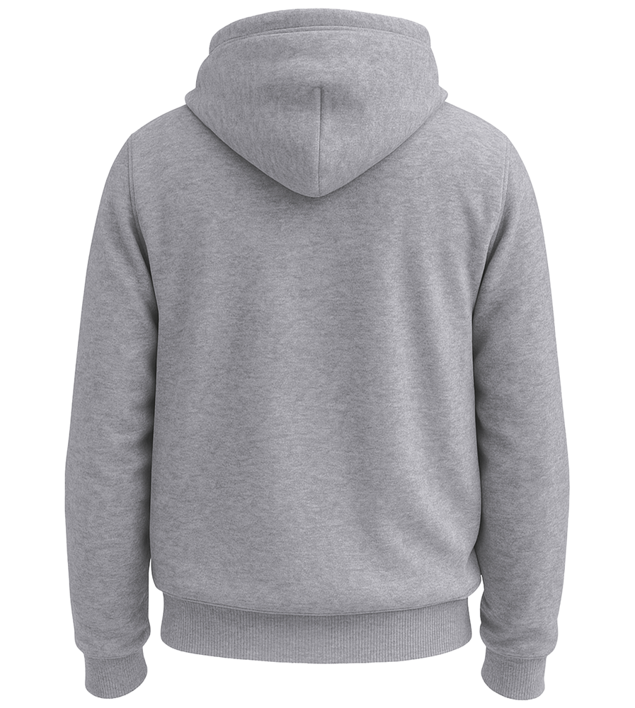 Premium unisex hoodie_GREY MELANGE_back