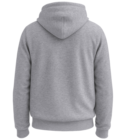 Premium unisex hoodie_GREY MELANGE_back