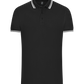 Comfort men's contrast polo shirt BLACK WHITE front