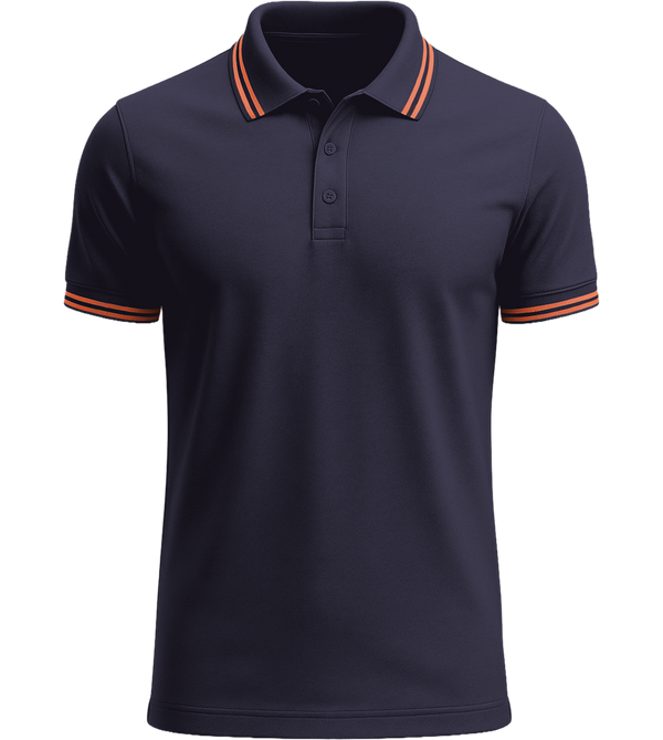 Premium men's contrast polo shirt_FRENCHMAR/ORFLU_front