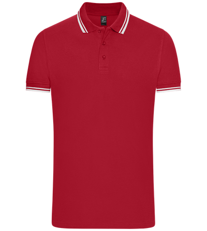 Comfort men's contrast polo shirt RED WHITE front