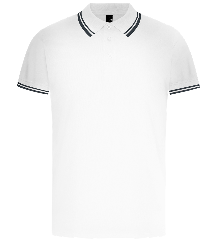 Comfort men's contrast polo shirt_WHITE/NAVY_front