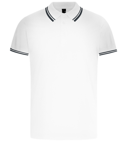 Comfort men's contrast polo shirt_WHITE/NAVY_front