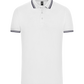 Comfort men's contrast polo shirt WHITE/NAVY front