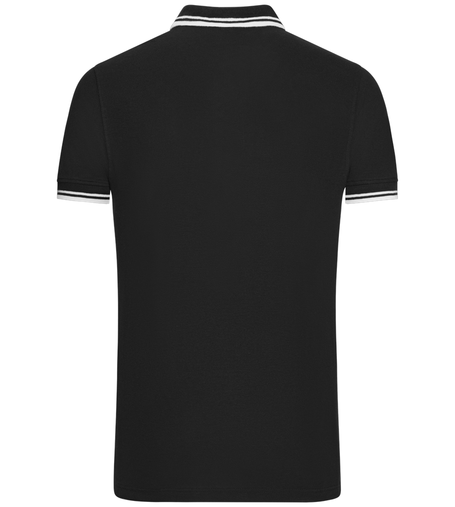 Comfort men's contrast polo shirt BLACK WHITE back