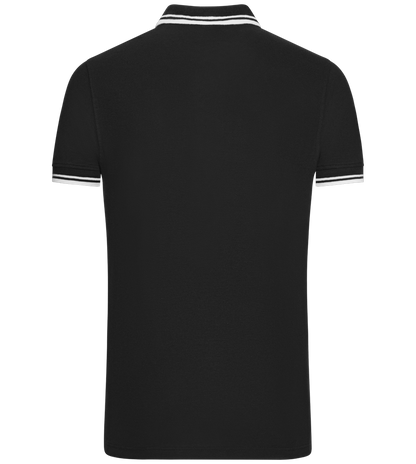 Comfort men's contrast polo shirt_BLACK WHITE_back