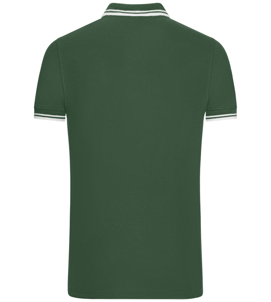 Comfort men's contrast polo shirt FOREST GREEN/WHITE back