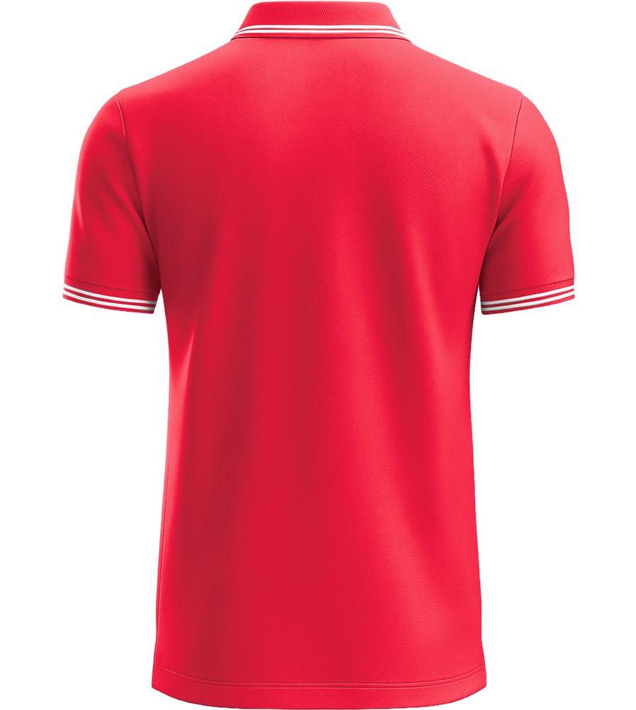 Comfort men's contrast polo shirt_RED WHITE_back