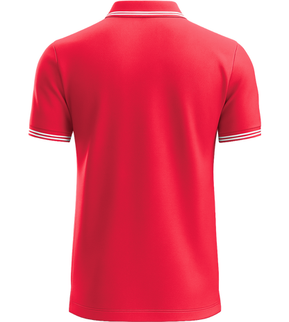 Comfort men's contrast polo shirt_RED WHITE_back