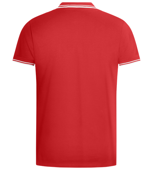 Comfort men's contrast polo shirt_RED WHITE_back