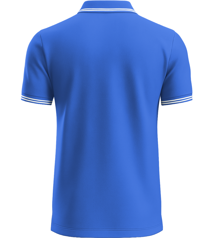 Comfort men's contrast polo shirt_ROYAL/WHITE_back