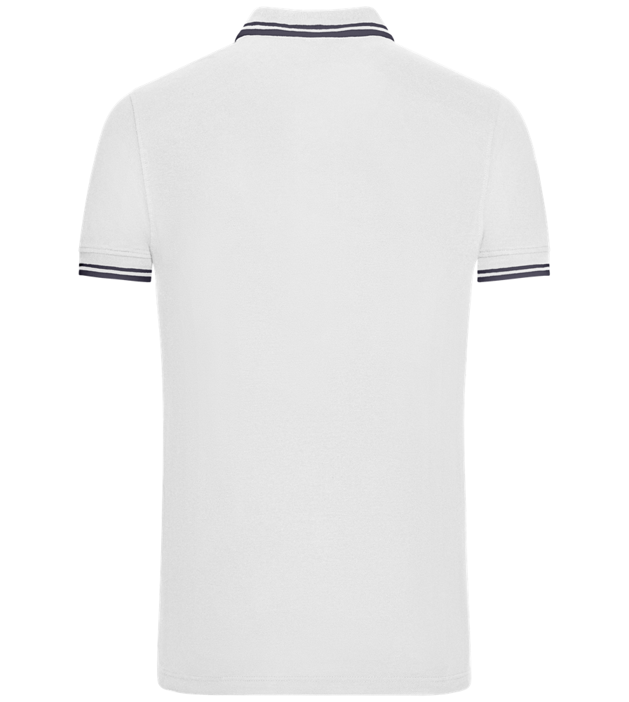 Comfort men's contrast polo shirt WHITE/NAVY back