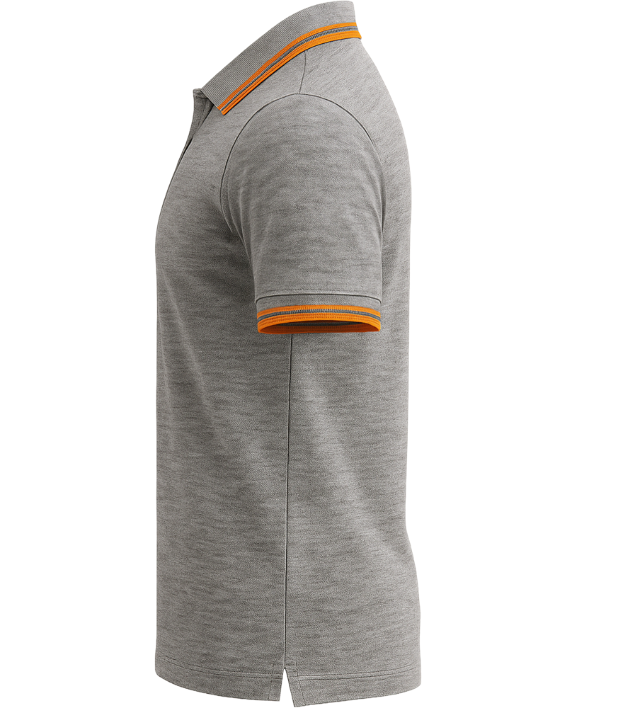 Comfort men's contrast polo shirt_CHINA GREY/ORAN_left