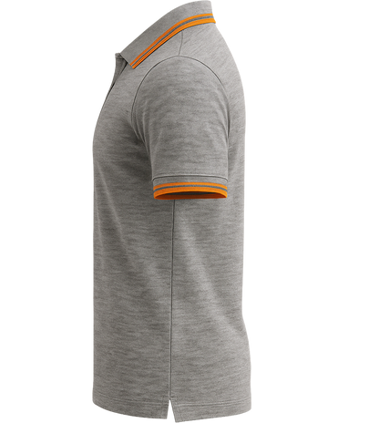 Comfort men's contrast polo shirt_CHINA GREY/ORAN_left