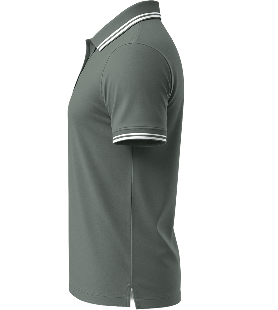 Comfort men's contrast polo shirt_FOREST GREEN/WHITE_left