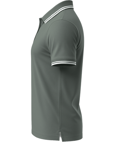Comfort men's contrast polo shirt_FOREST GREEN/WHITE_left