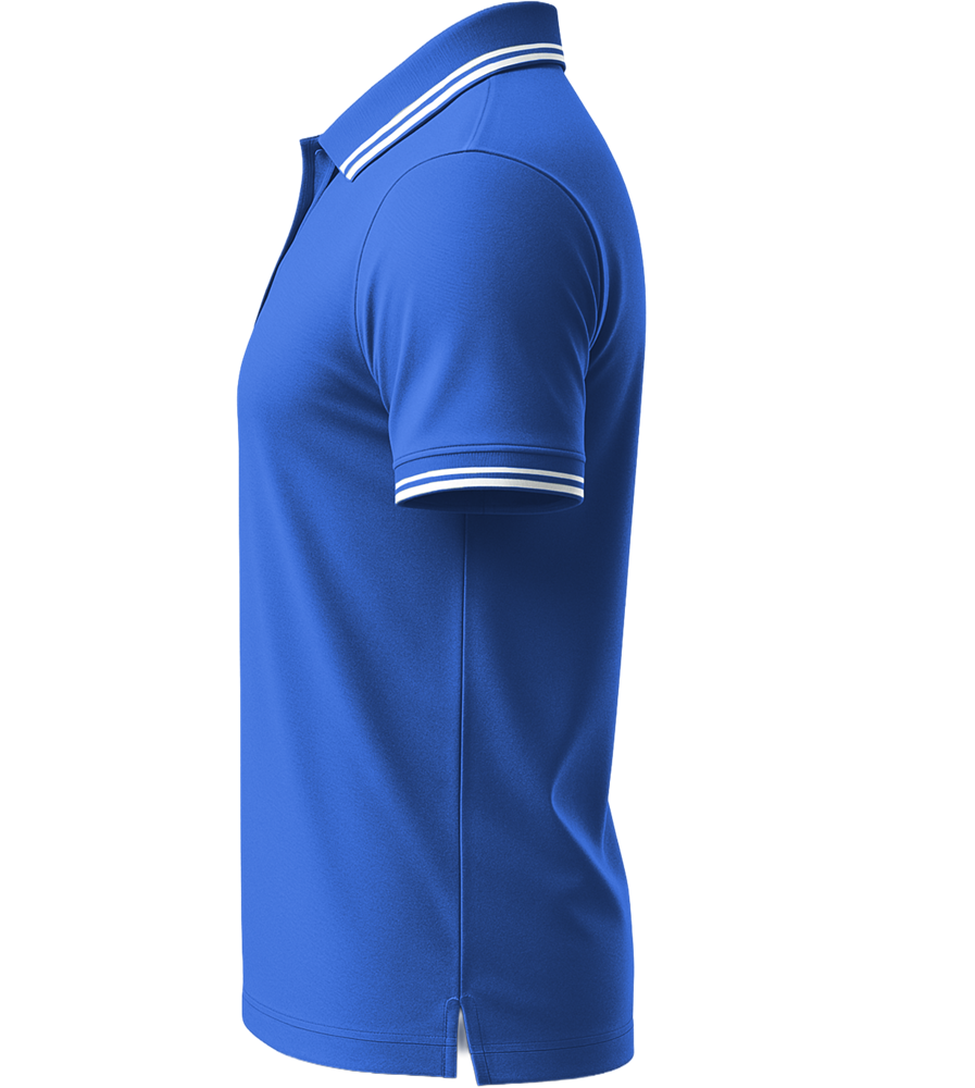 Comfort men's contrast polo shirt_ROYAL/WHITE_left