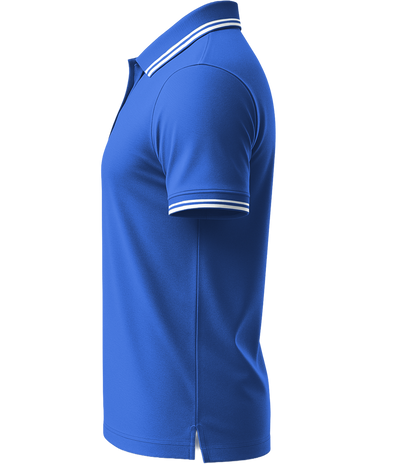 Comfort men's contrast polo shirt_ROYAL/WHITE_left