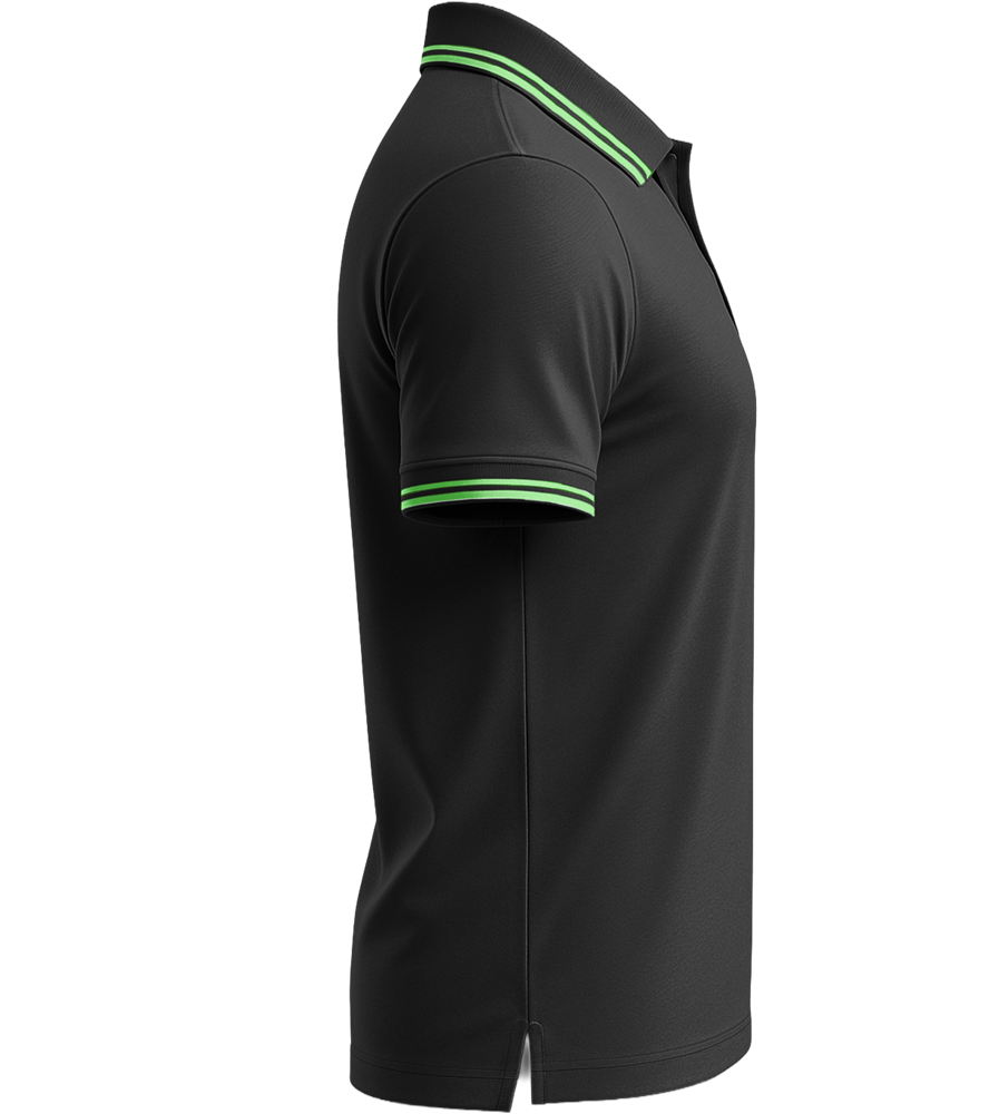 Comfort men's contrast polo shirt_BLACK/LIME_right
