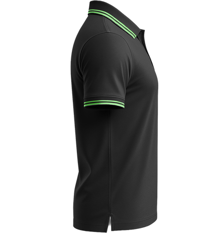 Comfort men's contrast polo shirt_BLACK/LIME_right