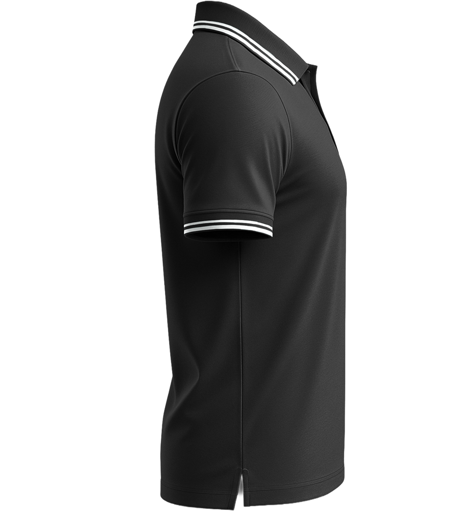 Comfort men's contrast polo shirt_BLACK WHITE_right
