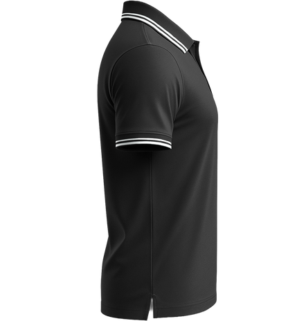 Comfort men's contrast polo shirt_BLACK WHITE_right