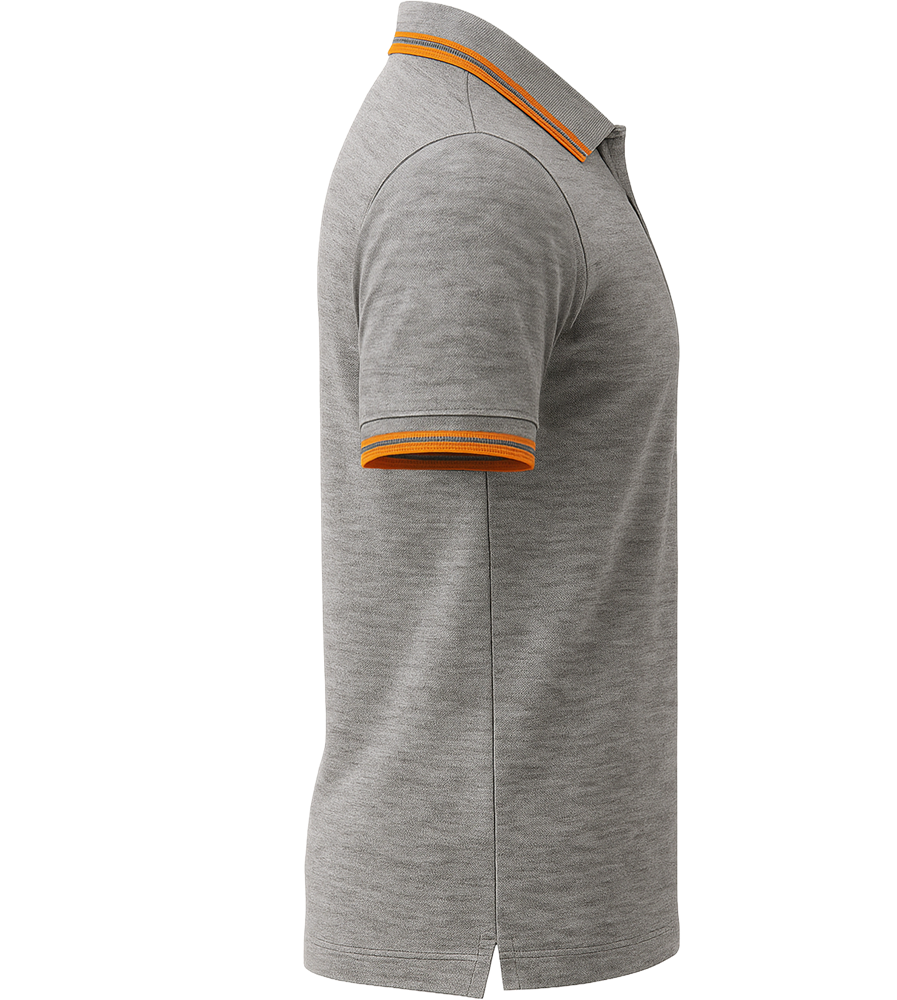 Comfort men's contrast polo shirt_CHINA GREY/ORAN_right