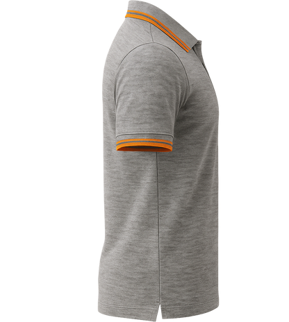Comfort men's contrast polo shirt_CHINA GREY/ORAN_right