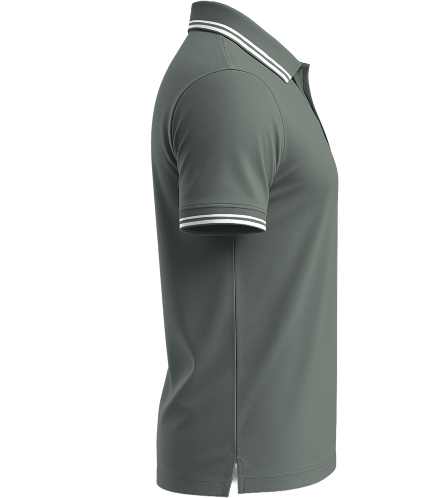 Comfort men's contrast polo shirt_FOREST GREEN/WHITE_right