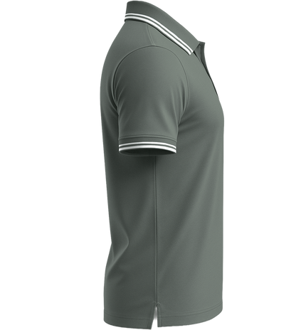 Comfort men's contrast polo shirt_FOREST GREEN/WHITE_right