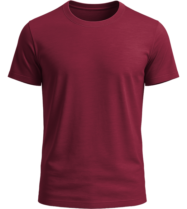 Basic men's fitted t-shirt_BORDEAUX_front