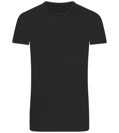 Basic men's fitted t-shirt DEEP BLACK front