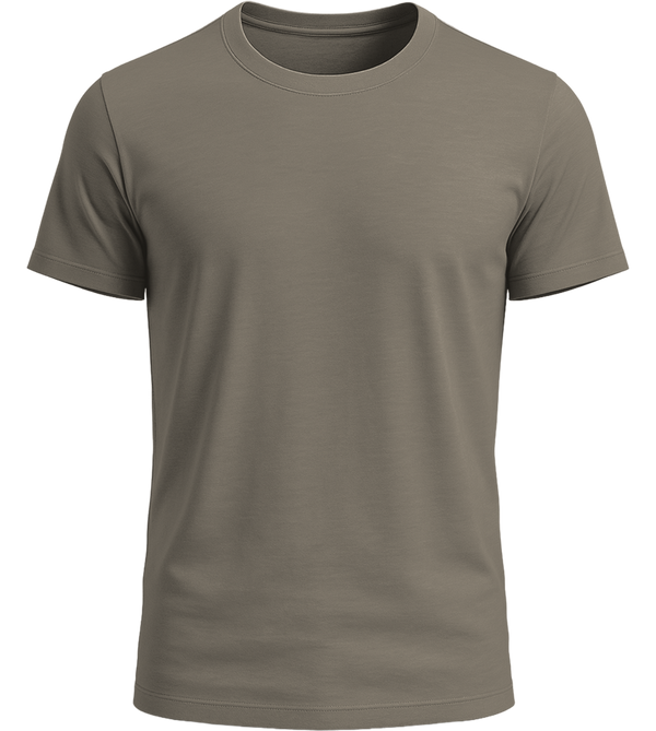 Basic men's fitted t-shirt_KHAKI_front