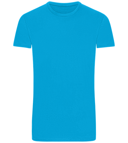 Basic men's fitted t-shirt TURQUOISE front