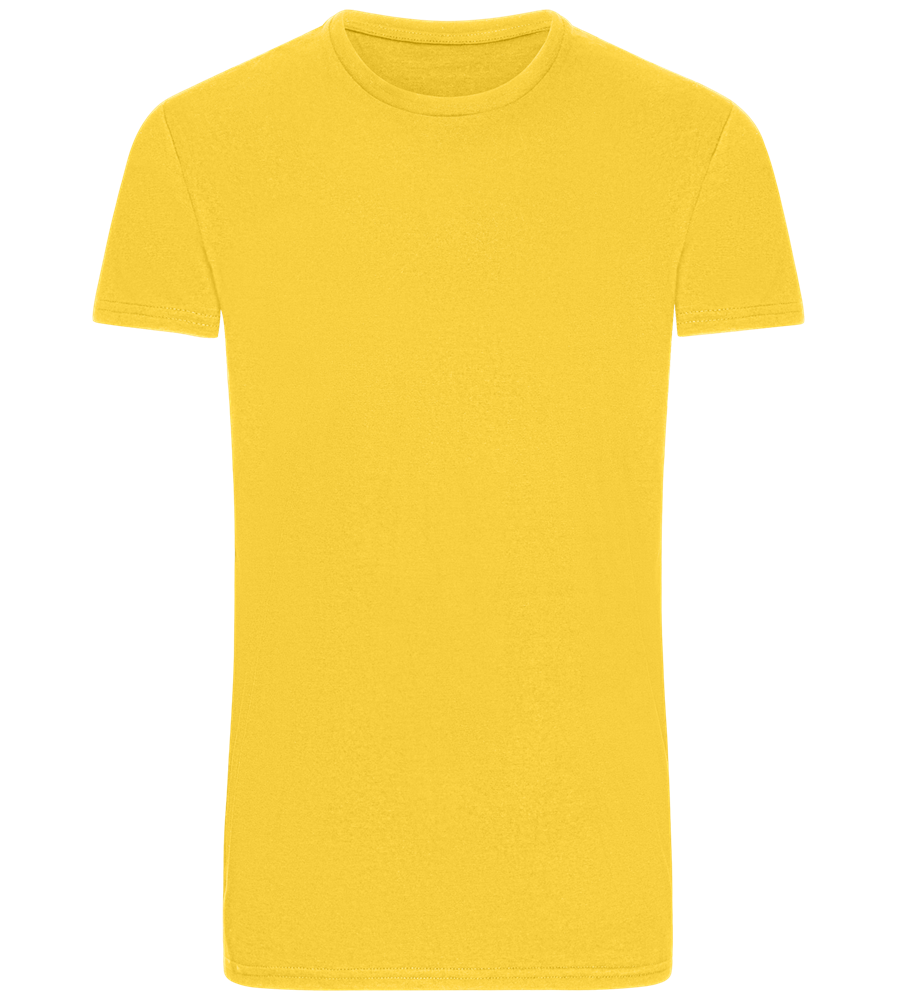 Basic men's fitted t-shirt YELLOW front
