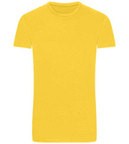 Basic men's fitted t-shirt YELLOW front