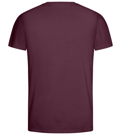 Basic men's fitted t-shirt_BORDEAUX_back