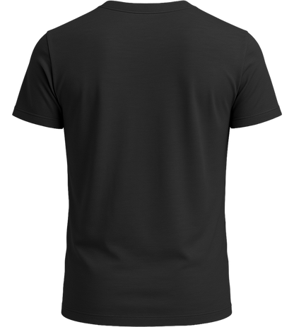 Basic men's fitted t-shirt_DEEP BLACK_back