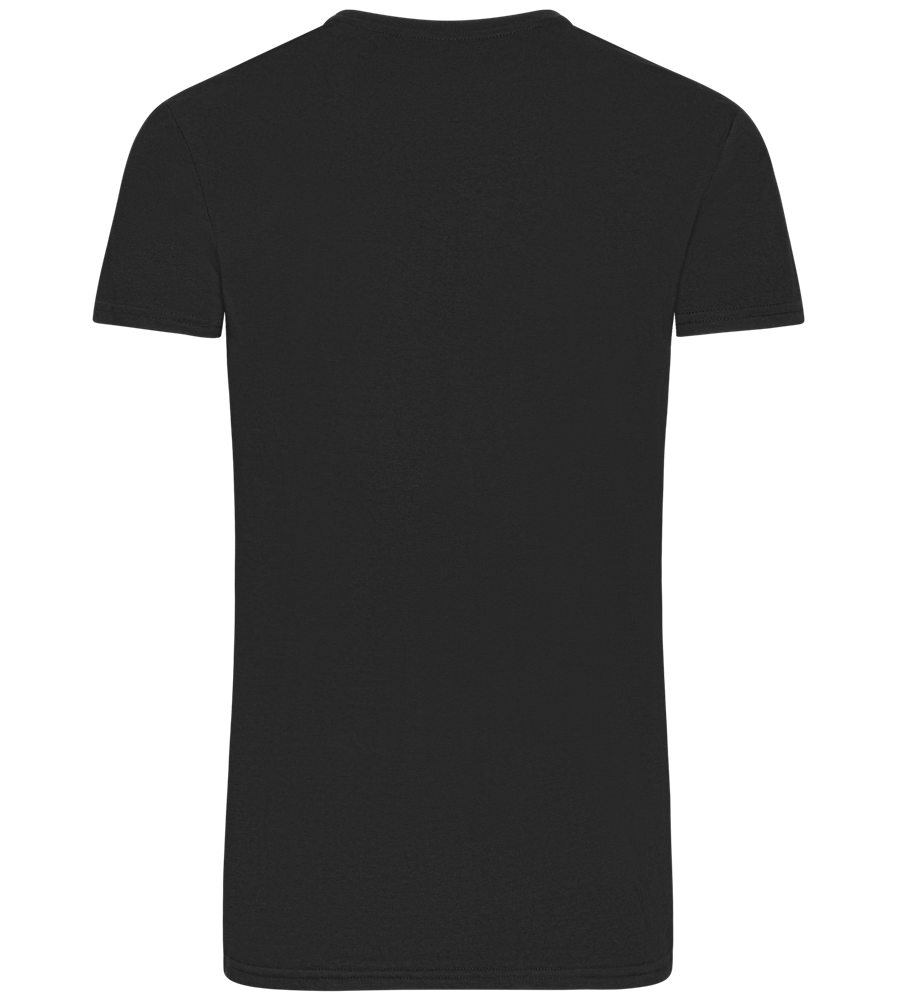 Basic men's fitted t-shirt DEEP BLACK back