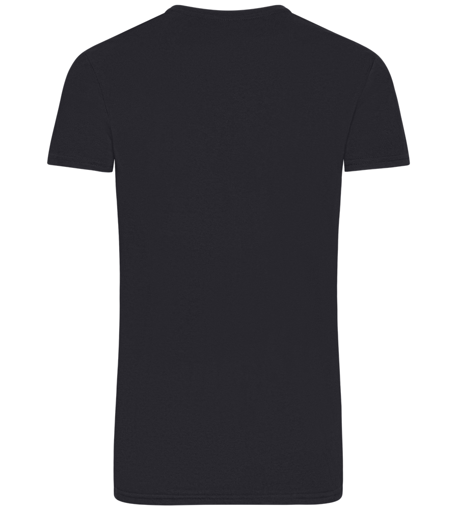 Basic men's fitted t-shirt FRENCH NAVY back