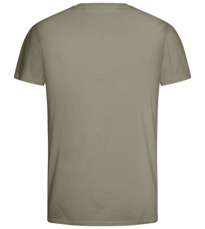 Basic men's fitted t-shirt_KHAKI_back