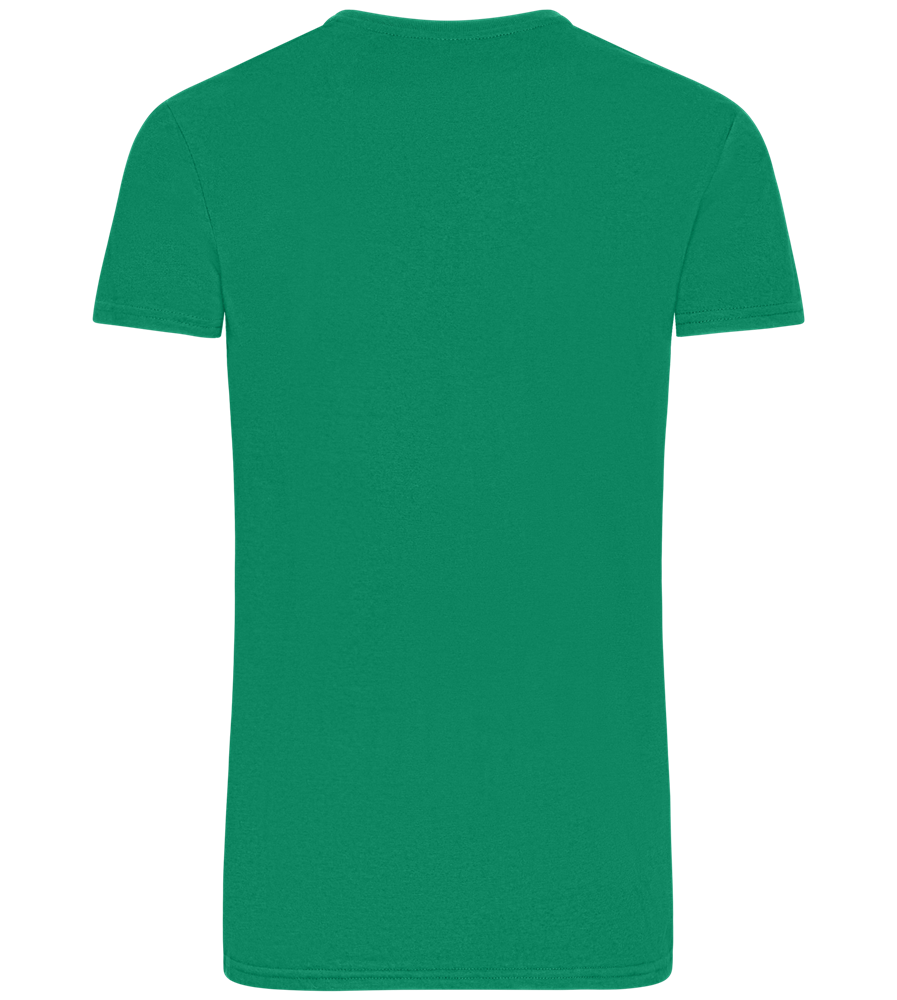 Basic men's fitted t-shirt MEADOW GREEN back