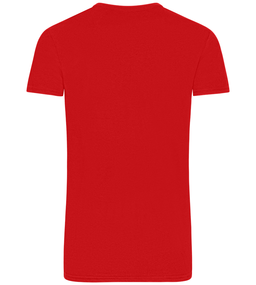 Basic men's fitted t-shirt RED back